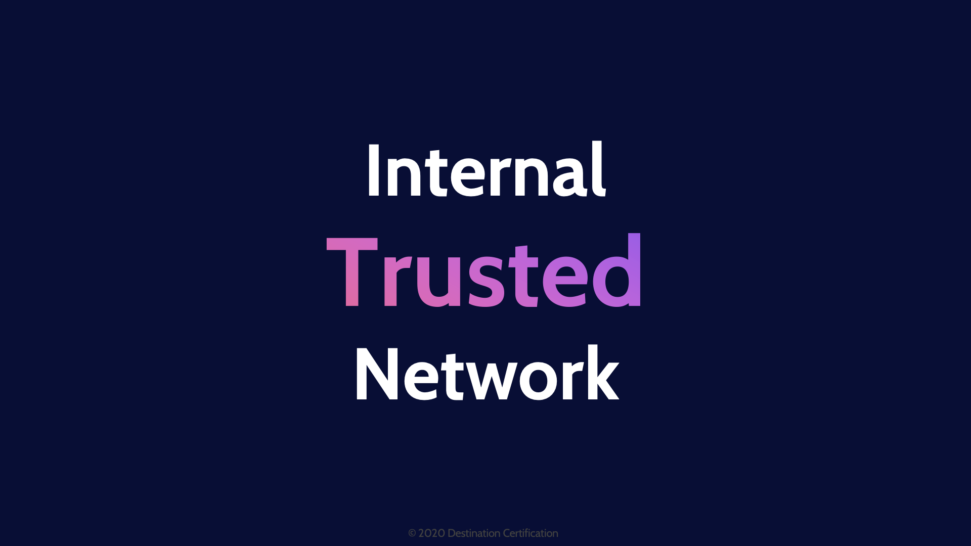 Image of Internal Trusted network on mindmap cissp domain 4 - Destination Certification