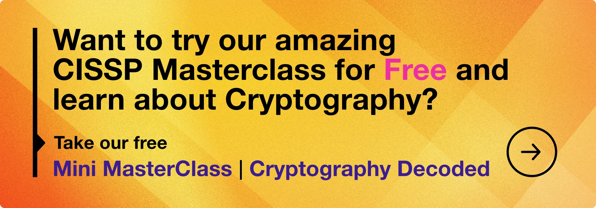 Image banner for cryptography mini masterclass - Destination Certification
