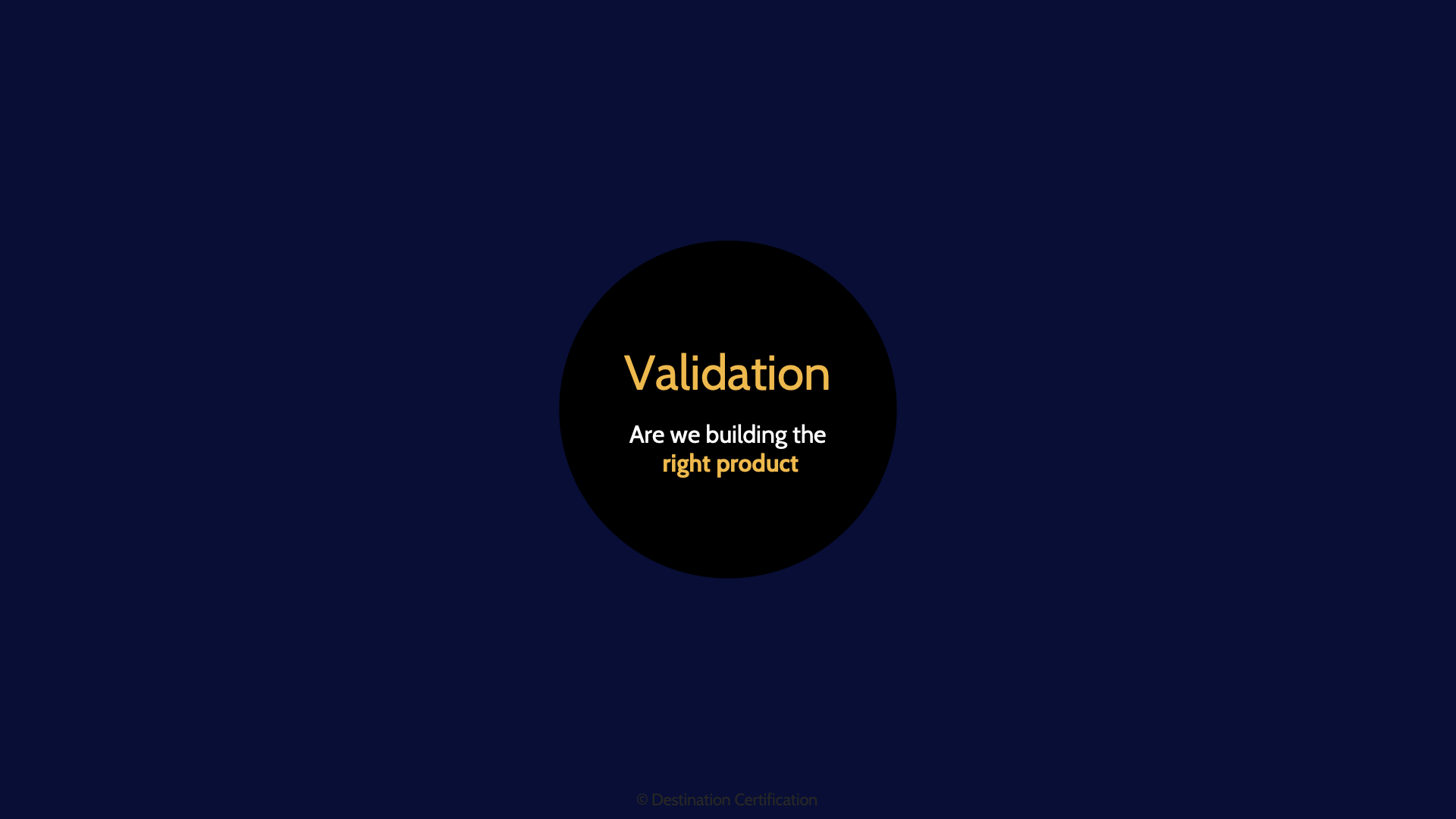 Image of validation - Destination Certification