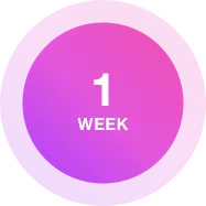 Image of 1 week pink circle - Destination Certification