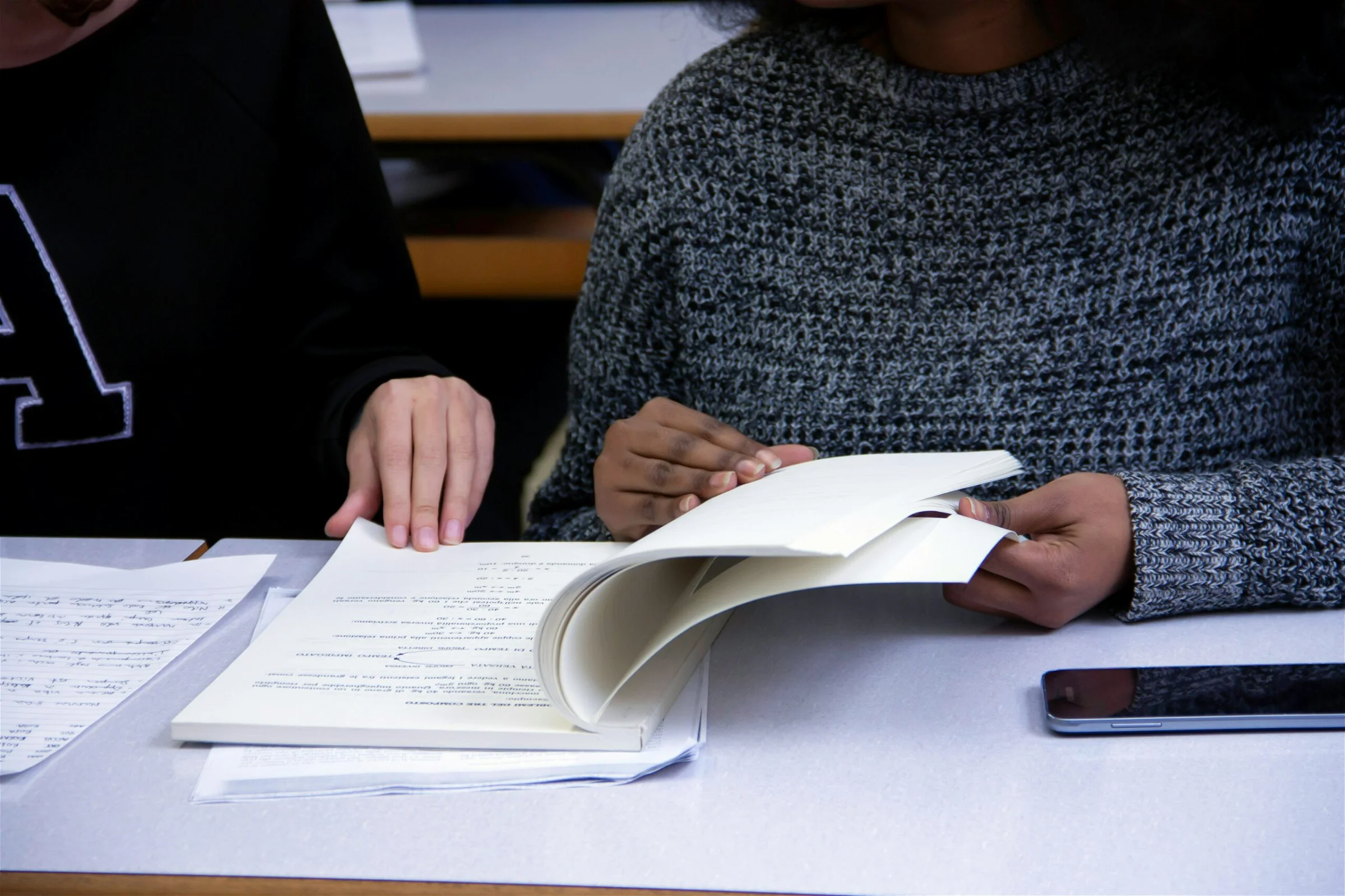 image of two students studying for an exam - Destination Certification