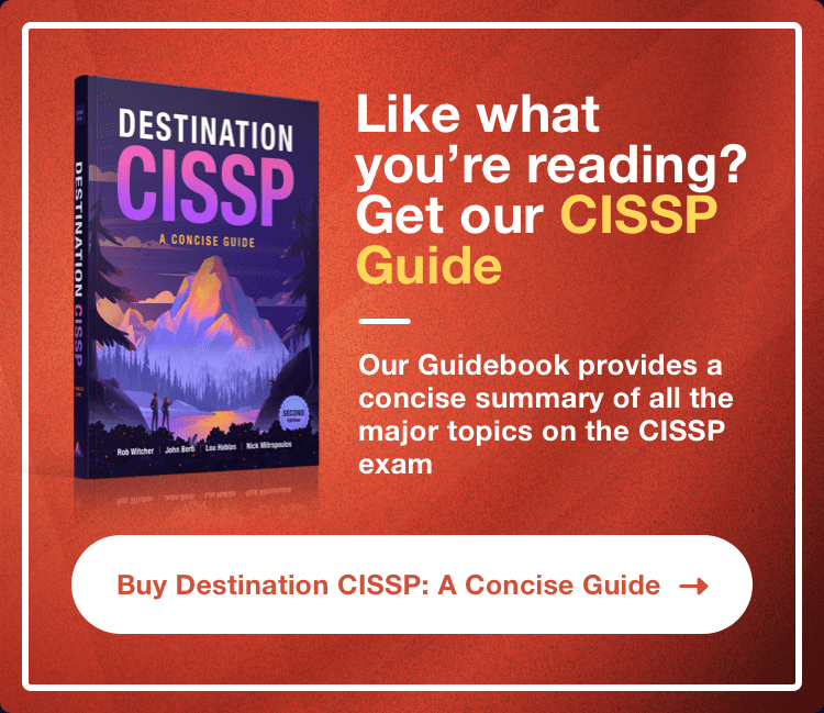 CISSP Guidebook banner - Destination Certification