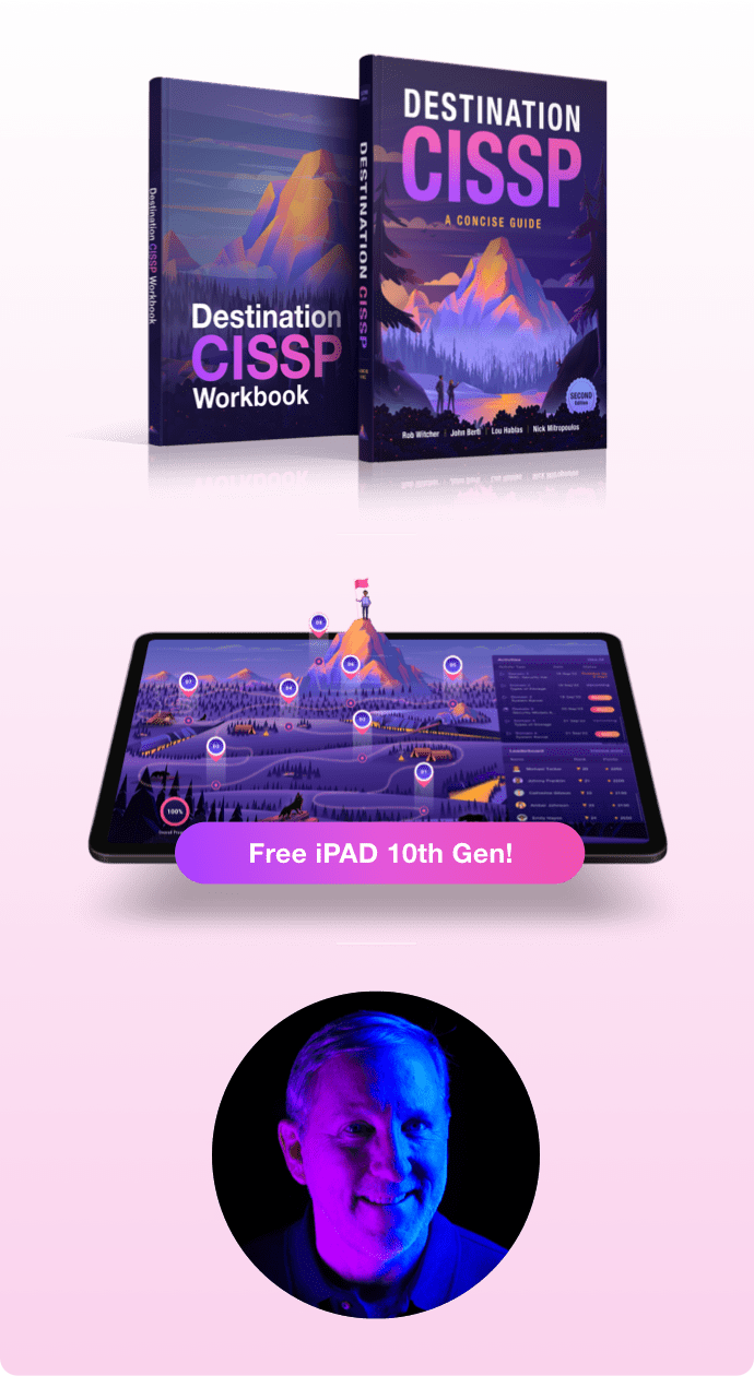 Image of Destination CISSP workbook, free ipad and mentor Lou - Destination Certification