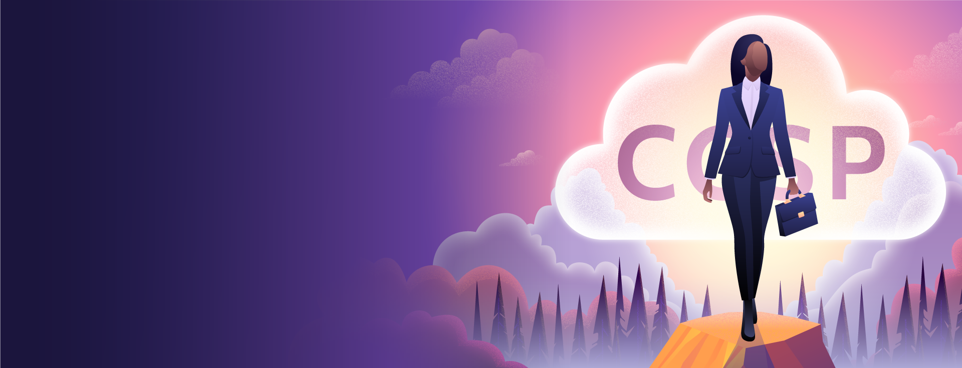 Image of a woman standing on the CCSP mountain - Destination Certification