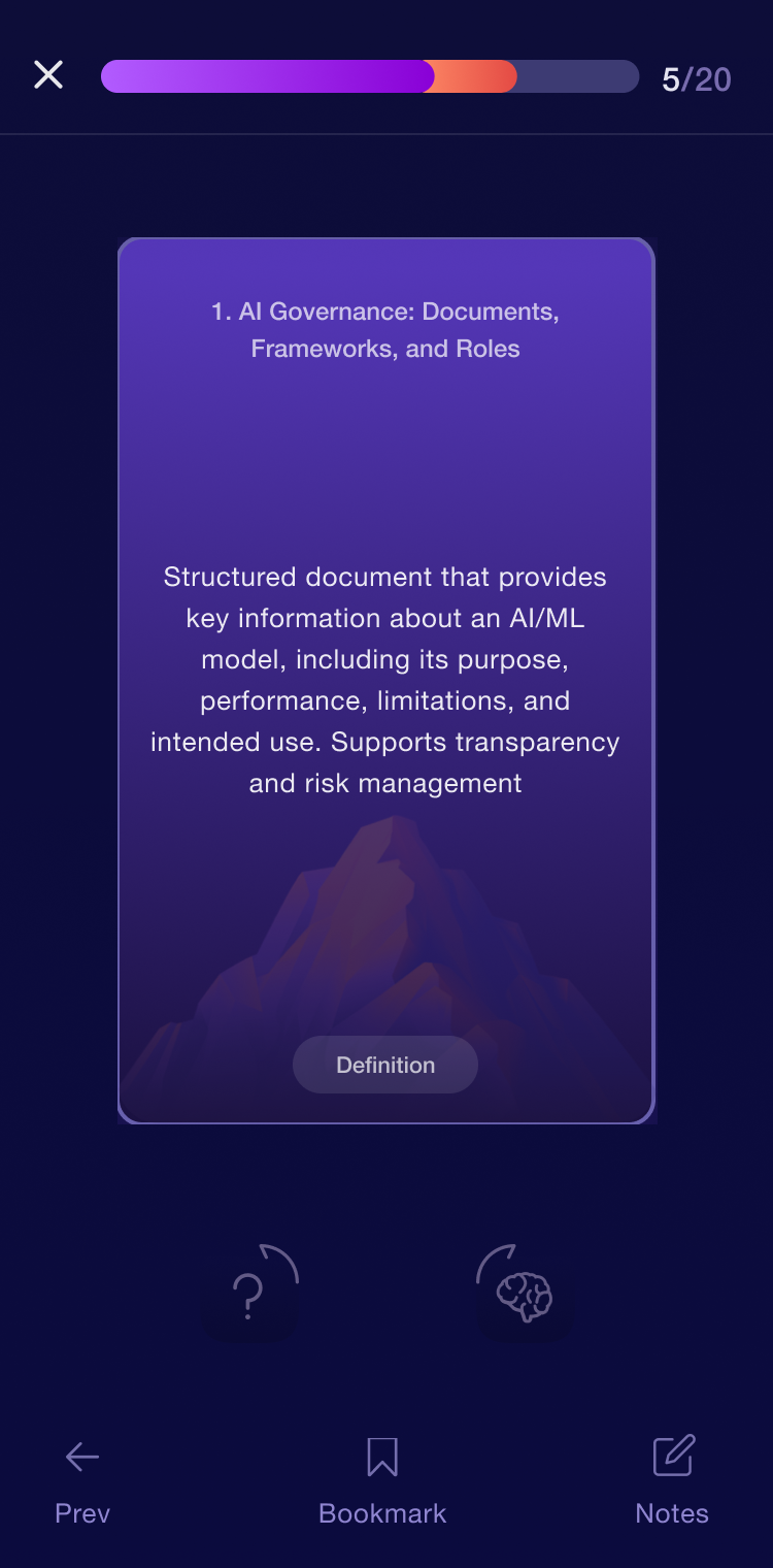 Image of AAISM flashcard app - Destination Certification